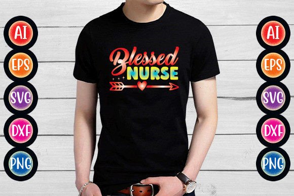 Blessed Nurse Graphics for T-Shirt Designs