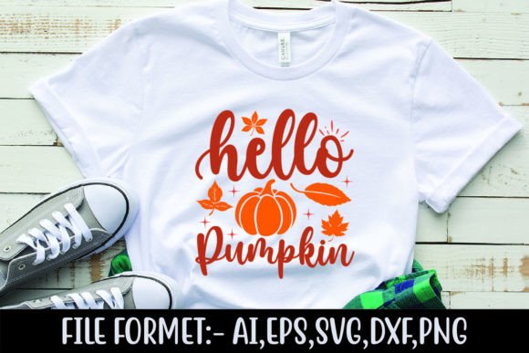 Hello Pumpkin Graphics for T-Shirt Designs