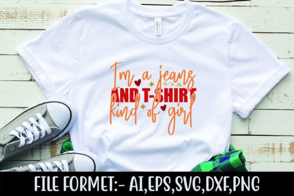 Jeans & Tee Graphics for T-Shirt Designs