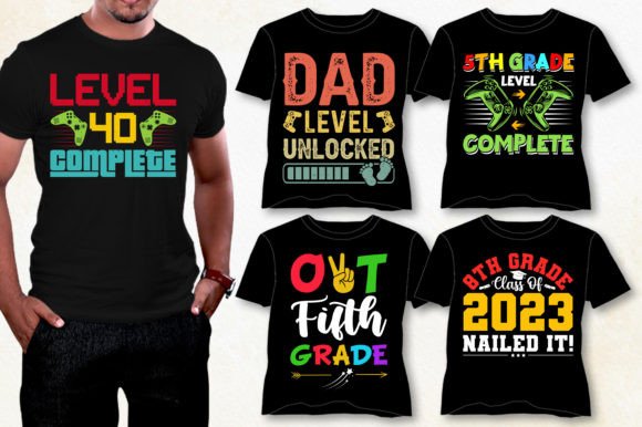 Level Up Graphics for T-Shirt Designs